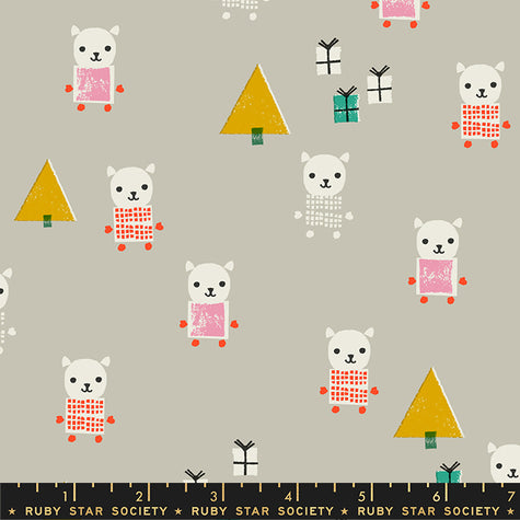 Ruby Star Society - Flurry - Meowy Christmas Wool