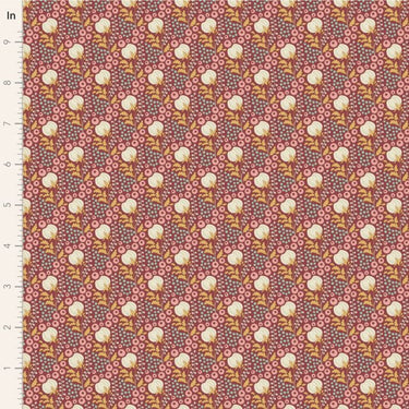 Sanctuary by Tilda - Cottonfield Maroon