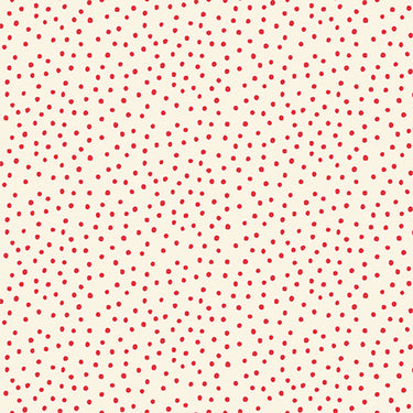 Say It With A Stitch - Red Dots On Cream - 26" Bolt End