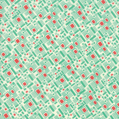 Looking Forward - Modern Aerial View Turquoise