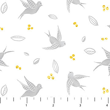 Sew Sweet - Birds on White - 30" Bolt End