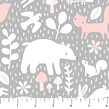 Hello Little One - Animals On Grey And Pink