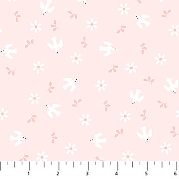 Hello Little One - Pink Dove And Flower