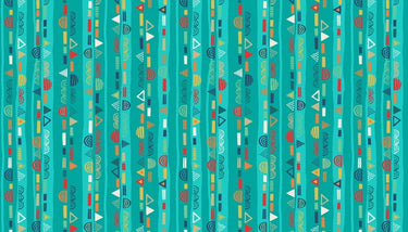 Folk Friends - Scallop Stripe Teal