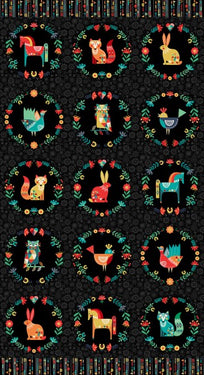 Folk Friends - Panel Black