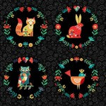 Folk Friends - Panel Black