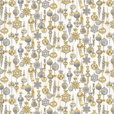 White Christmas - Baubles Neutral Gold