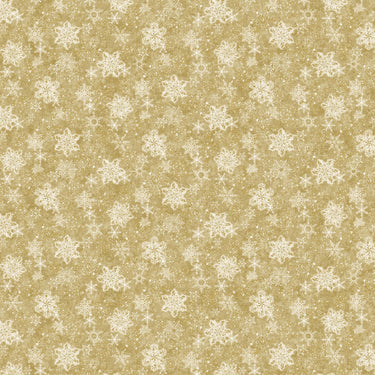 White Christmas - Snowflakes Gold