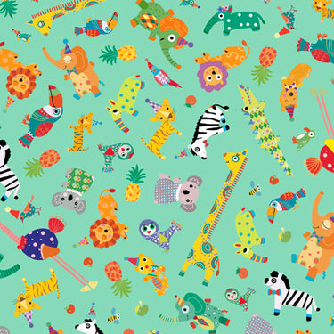 Safari in the Sky - Safari Animal Toss Turquoise