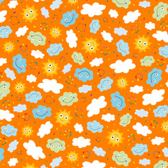 Safari in the Sky - Sunshine Clouds Orange