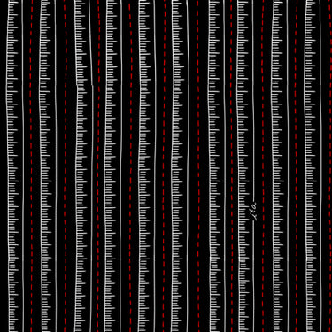 Sew What? - Tape Measure Stripe Black
