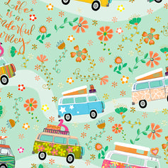 Road Trip - Flower Power Vans Mint