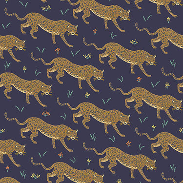 Camont by Rifle Paper Co - Leopard Metallic Navy