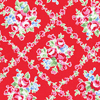 Flower Sugar - Lattice on red