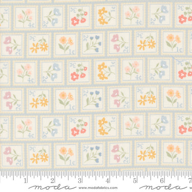 Cottage Charm - Sweet Stamps Powder Blue - 1 Cut FQ