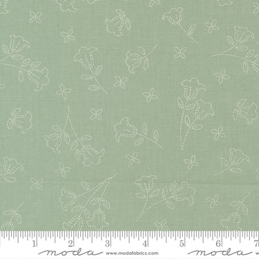 Sunbonnet - Embroidered Blooms Dusty Blue