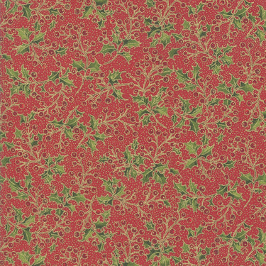 Poinsettias And Pine - Holly Berries Crimson