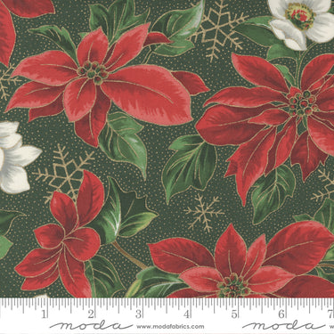 Merry Manor Metallic - Poinsettia Evergreen