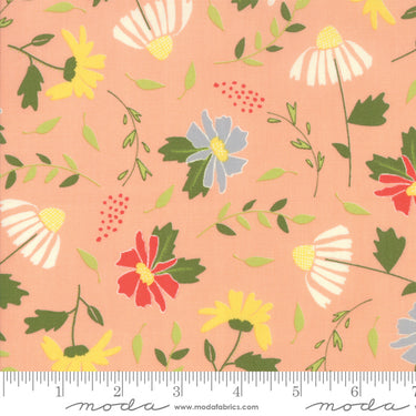 Clover Hollow - Meadow Blooms Peachy - 1 Cut FQ