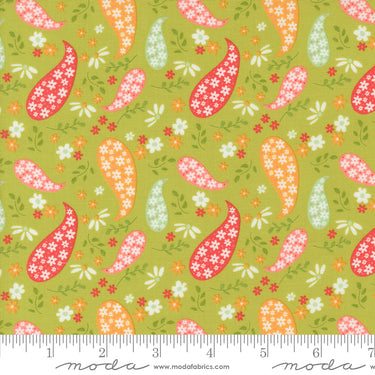 Raspberry Summer - Paisley Fresh Grass
