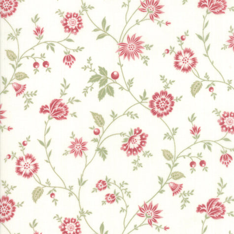 Porcelain - Heirloom Floral in Natural - 1 Cut FQ