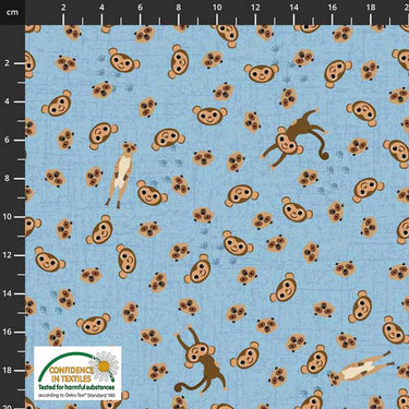 Coco's Safari - Monkeys and Meerkats Blue