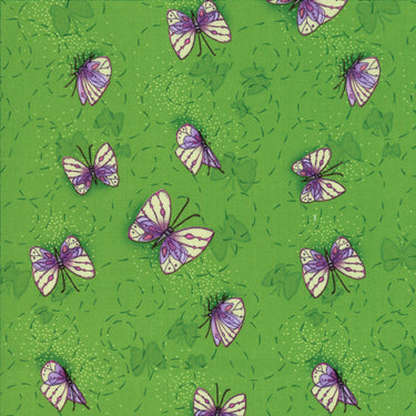Sweet Pea and Lily - Butterflies Leaf - 25" Bolt End