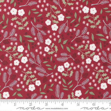 Christmas Eve - Winter Botanical Cranberry - 1 Cut FQ