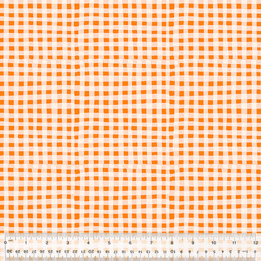 Country Mouse by Heather Ross - Checkers Tangerine