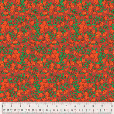 Forestburgh by Heather Ross - Apples Warm Red