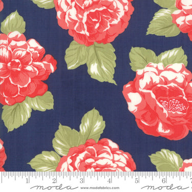 Early Bird - Blooms Navy - 1 Cut FQ
