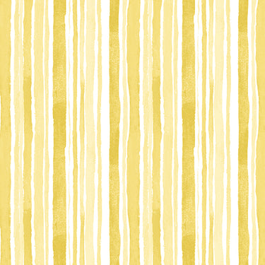 Misty Morning - Watercolor Stripe Yellow White