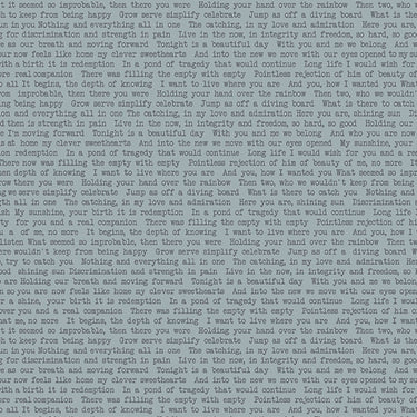Sun Prints 2022 - 10th Anniversary Collection - Text in Stone