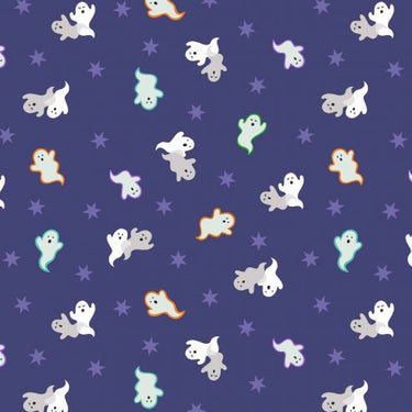 Castle Spooky - Spooky Ghosts on Blue
