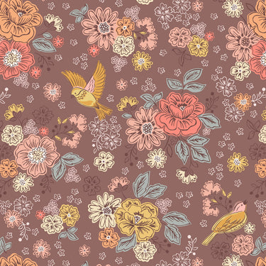 Hannah's Flowers - Songbirds and Flowers On Soft Brown