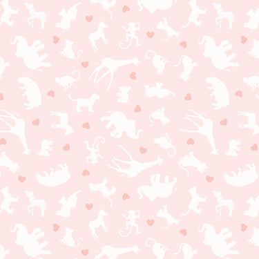 Special Delivery - Animals And Hearts On Pink