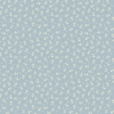 Grandma's Quilt - Small Flowers On Blue