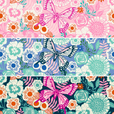 Ruby Star Society - Backyard - Butterfly Garden Fat Quarter Bundle - 3 FQs