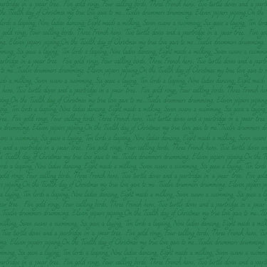 12 Days of Christmas - Script Green