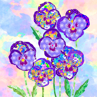 The Flower Collection by Delphine Brooks - Pansies Bright