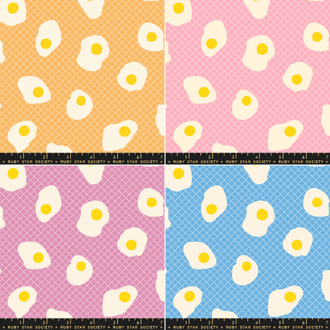 Ruby Star Society - Egg And Friends - Fried Egg Fat Quarter Bundle