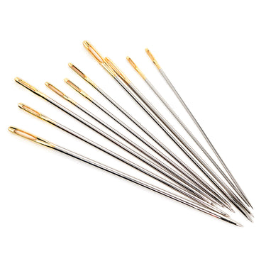 Hobby Gift - Woodblock Floral Gold Eye Embroidery Needles