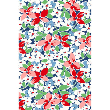 Hi Di Ho - Large Floral Navy Red