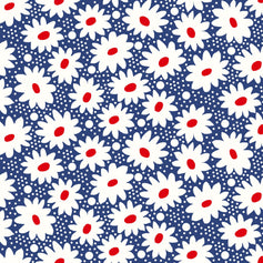 Hi Di Ho - Daisies Navy - 1 Cut FQ