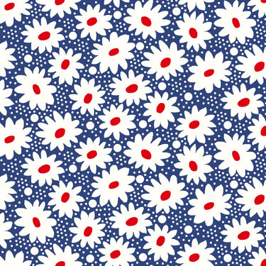 Hi Di Ho - Daisies Navy - 1 Cut FQ