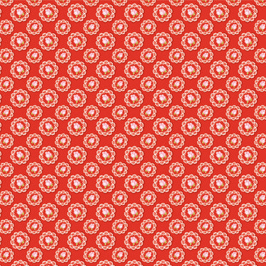 Market Day - Doily Red