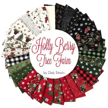Holly Berry Tree Farm - Charm Pack