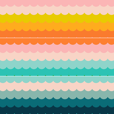 Ruby Star Society - Poolside Too - Umbrella Scallops Fat Quarter Bundle - PRE-ORDER DUE MAY