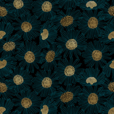 Ruby Star Society - Reverie - Daisy Sketch Black Metallic