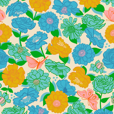 Ruby Star Society - Flowerland - Flowerland Floral Turquoise